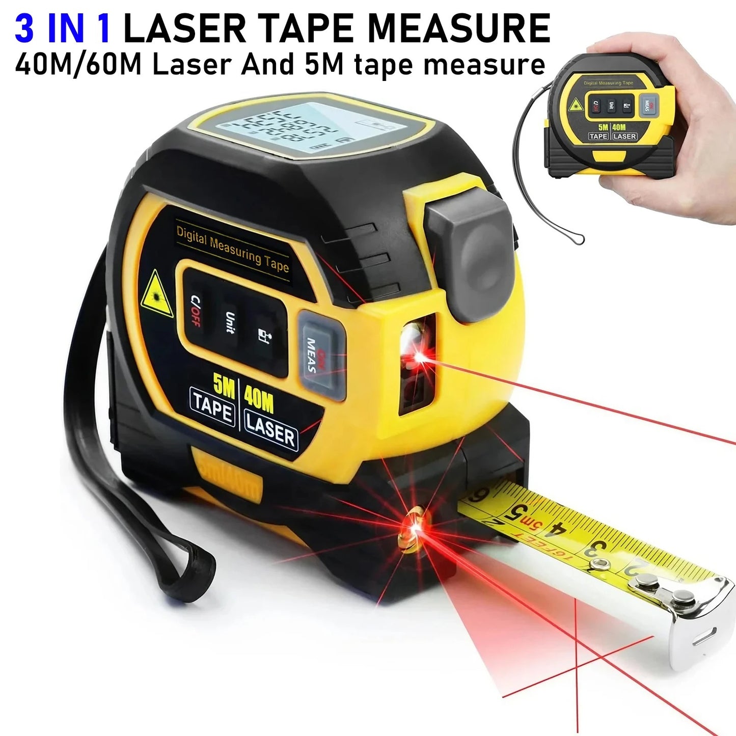 Tool Masters Co.™ Digital Measuring Laser Tape